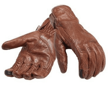 Triumph Banner Brown Leather Motorcycle Gloves
